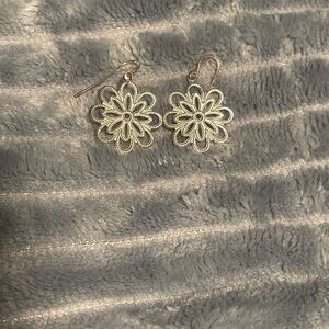 Floral Silver Earrings